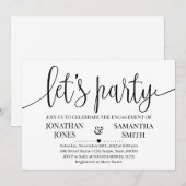 Laat verloving van een feestje minimalistisch brui kaart (Voorkant / Achterkant)