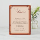 Laat verzamelen geef de Uitnodiging van de Thanksg (Staand voorkant)