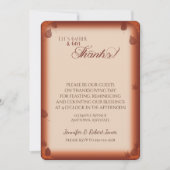 Laat verzamelen geef de Uitnodiging van de Thanksg (Voorkant)