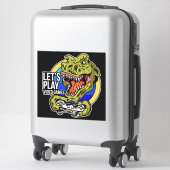 Laat videospellen spelen Dinosaurus Sticker (Koffer)