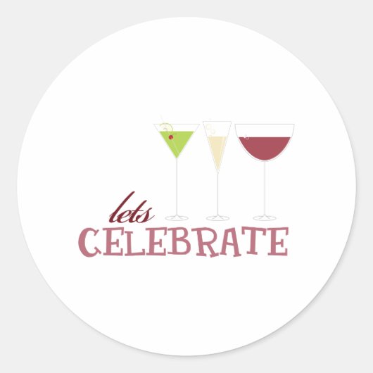 Laat vieren ronde sticker (Voorkant)