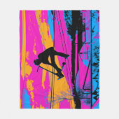 "Laat vliegen!" High Flying Scooter Fleece Deken (Voorkant)