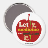 Laat voedsel uw Geneeskunde zijn...Hippocrates Magneet (Voorkant / Achterkant)