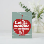 Laat voedsel worden door medicijn Hippocrates quot Briefkaart (Staand voorkant)