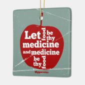 Laat voedsel worden door medicijn Hippocrates quot Keramisch Ornament (Links)
