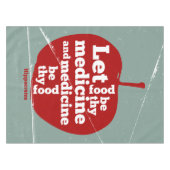 Laat voedsel worden door medicijn Hippocrates quot Tafelkleed (Voorkant (Horizontaal))