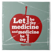 Laat voedsel worden door medicijn Hippocrates quot Tegeltje (Voorkant)