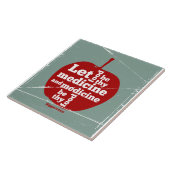 Laat voedsel worden door medicijn Hippocrates quot Tegeltje (Zijkant)