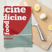 Laat voedsel worden door medicijn Hippocrates quot Theedoek (Quarter Fold)