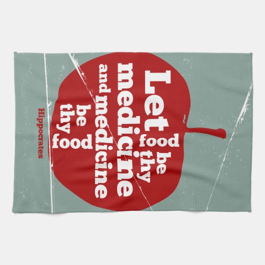 Laat voedsel worden door medicijn Hippocrates quot Theedoek (Horizontaal)