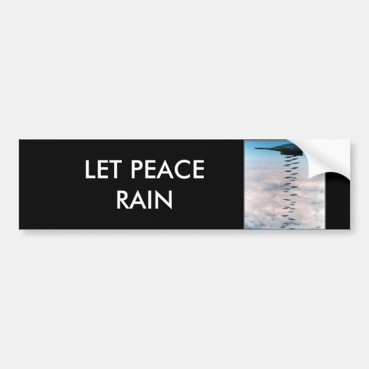 Laat vredesopbouw gebeuren bumpersticker (Voorkant)