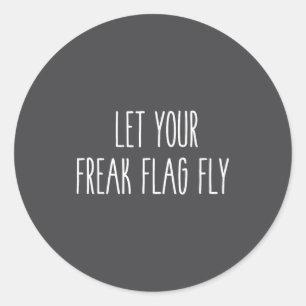 Laat Vreemdenvlag Vliegen Humor Ronde Sticker