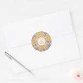 Laat vreugde bloeien – Bloemige inspirerende stick Ronde Sticker (Envelop)