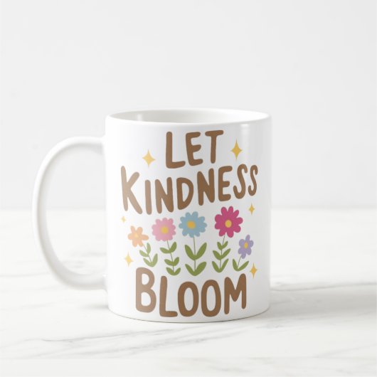 Laat vriendelijkheid bloeien koffiemok (Links)