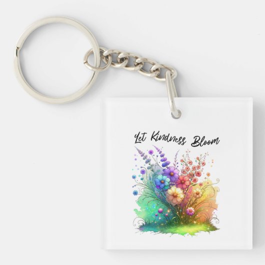 Laat vriendelijkheid bloeien sleutelhanger (Voorkant)