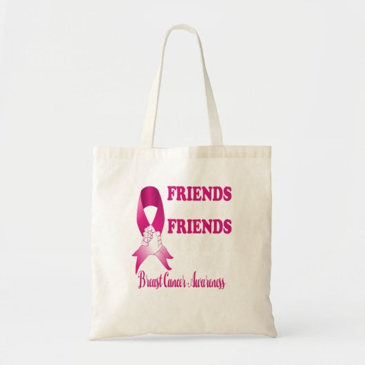 Laat vrienden alleen borstkanker bestrijden tote bag (Voorkant)
