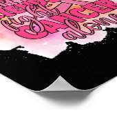 Laat vrienden niet alleen kanker bestrijden roze l poster (Hoek)