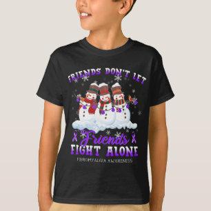 Laat vrienden niet alleen vechten Fibromyalgia Awa T-shirt
