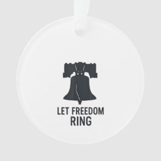 Laat vrijheid bellen silhouet moderne Amerikaanse Ornament