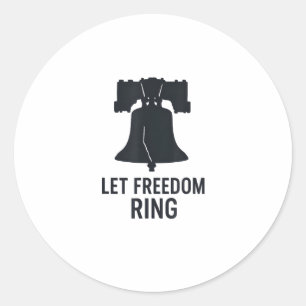 Laat vrijheid bellen silhouet moderne Amerikaanse Ronde Sticker