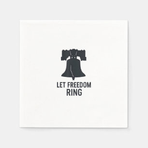 Laat vrijheid bellen silhouet moderne Amerikaanse Servet