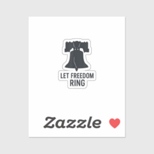 Laat vrijheid bellen silhouet moderne Amerikaanse Sticker