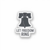 Laat vrijheid bellen silhouet moderne Amerikaanse Sticker (Voorkant)