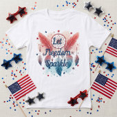 Laat vrijheid de Dreamcatcher sprankelen T-shirt