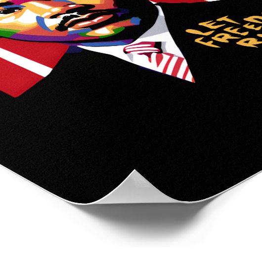 Laat vrijheid een grappig citaat luiden poster (Hoek)