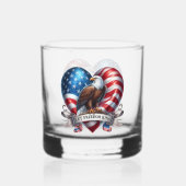 Laat Vrijheid Klinken Adelaarsharten Whisky Glas (Achterkant)