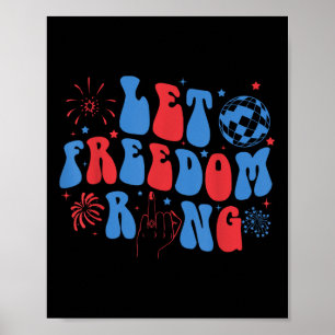 Laat Vrijheid Klinken Bruid Bruidsmeisje 4 juli Ba Poster