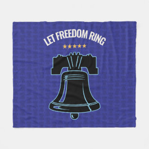 Laat Vrijheid Klinken Vrijheidsbel Patriotische Wo Fleece Deken