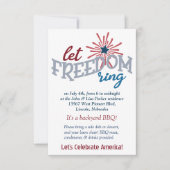 Laat Vrijheid Onafhankelijkheidsdag Feest luiden Kaart (Voorkant)