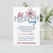 Laat Vrijheid Onafhankelijkheidsdag Feest luiden Kaart (Staand voorkant)