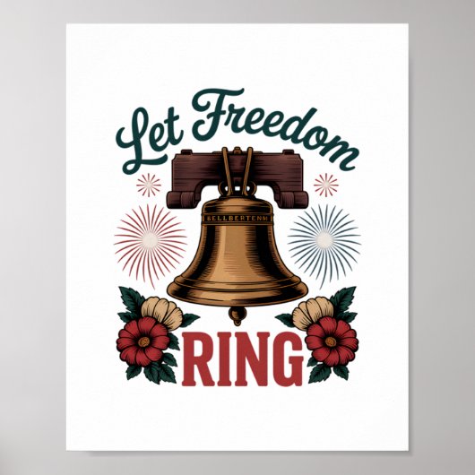 Laat vrijheid patriottisch klinken poster (Voorkant)