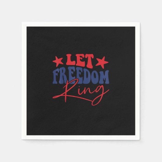 Laat vrijheid retro klinken servet (Voorkant)
