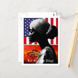 Laat vrijheid Ring Briefkaart