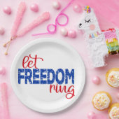Laat vrijheid Ring Papieren Bordje (Feest)