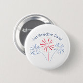 Laat vrijheid Ring Ronde Button 5,7 Cm (Voorkant /achterkant)