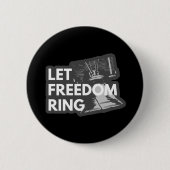 Laat vrijheid Ring Ronde Button 5,7 Cm (Voorkant)