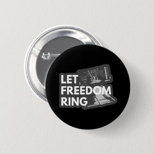 Laat vrijheid Ring Ronde Button 5,7 Cm (Voorkant /achterkant)