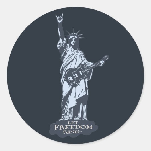 Laat vrijheid Ring Ronde Sticker (Voorkant)