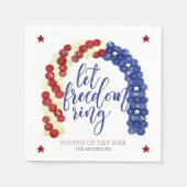 Laat vrijheid Ring | Vierde juli Servet (Voorkant)