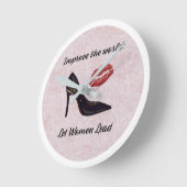 Laat vrouwen acrylwandklok leiden ronde klok (Hoek)