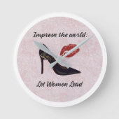 Laat vrouwen acrylwandklok leiden ronde klok (Voorkant)