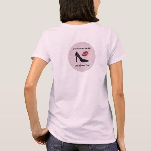 Laat vrouwen T-shirt leiden (Achterkant)