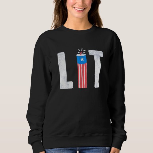 Laat vuurwerk 4 van juli trui (Voorkant)