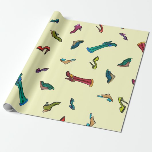 Laat waterverf naadloos patroon zien cadeaupapier (Uitgerold)