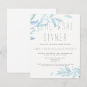 Laat waterverf repetitie dineruitnodigingen achter kaart (Voorkant / Achterkant)