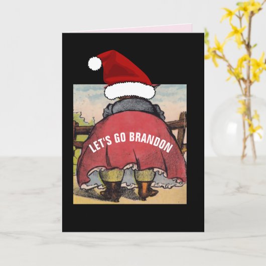 LAA'T WE BRANDON! GROOTE BILLEN VROUW FUNNY KERSTM KAART (Gele Bloem)